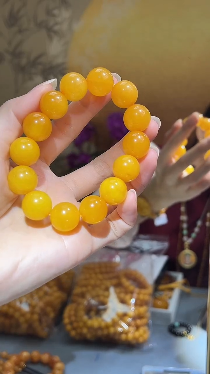 【闪购商品】琥珀裸石未镶嵌A0681天然蜜蜡16MM