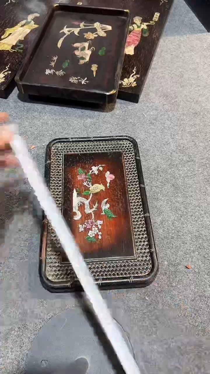 木紫檀拆件雕刻板以直播间实物为准微瑕老物件