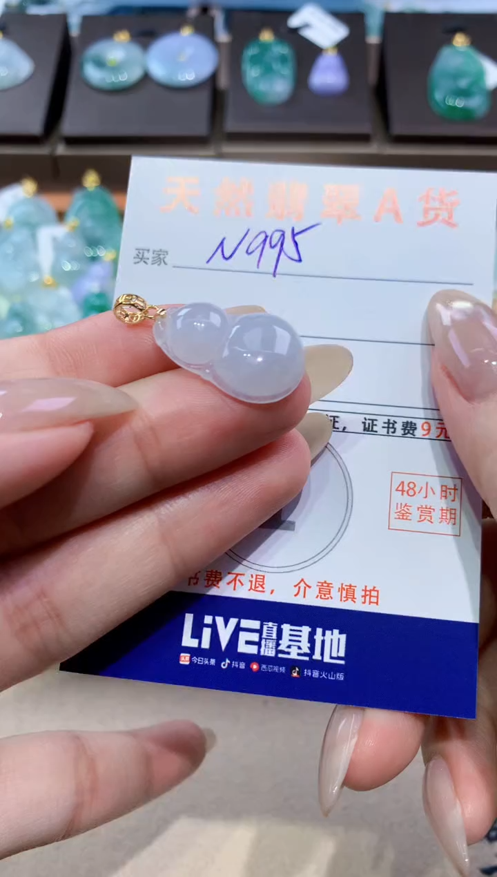颈饰未镶嵌翡翠天然缅甸翡翠A货挂件 