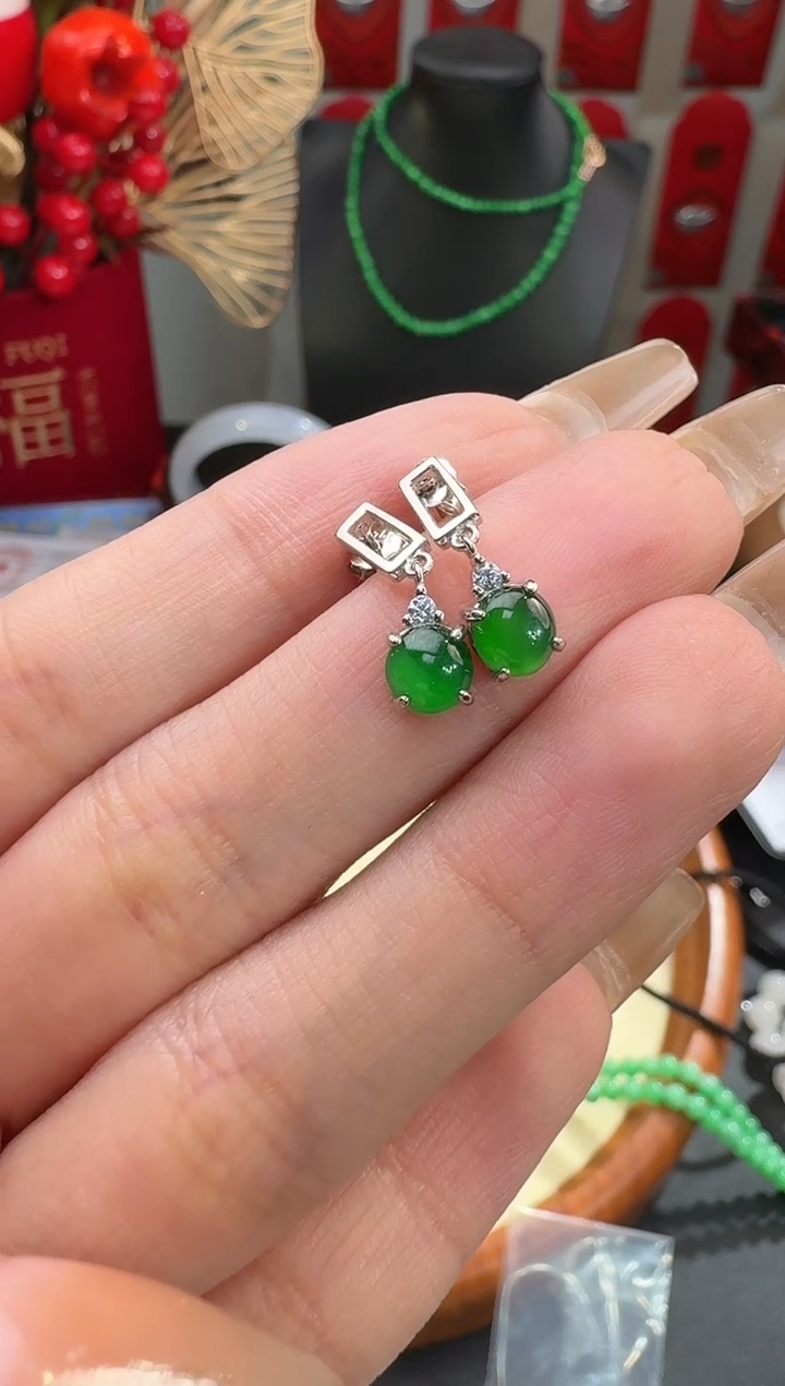 【闪购商品】翡翠耳饰未镶嵌耳饰
