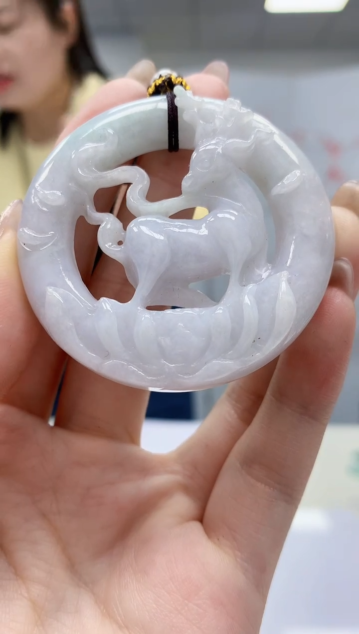 【闪购商品】定制翡翠未镶嵌4902jw-毛货挂件65
