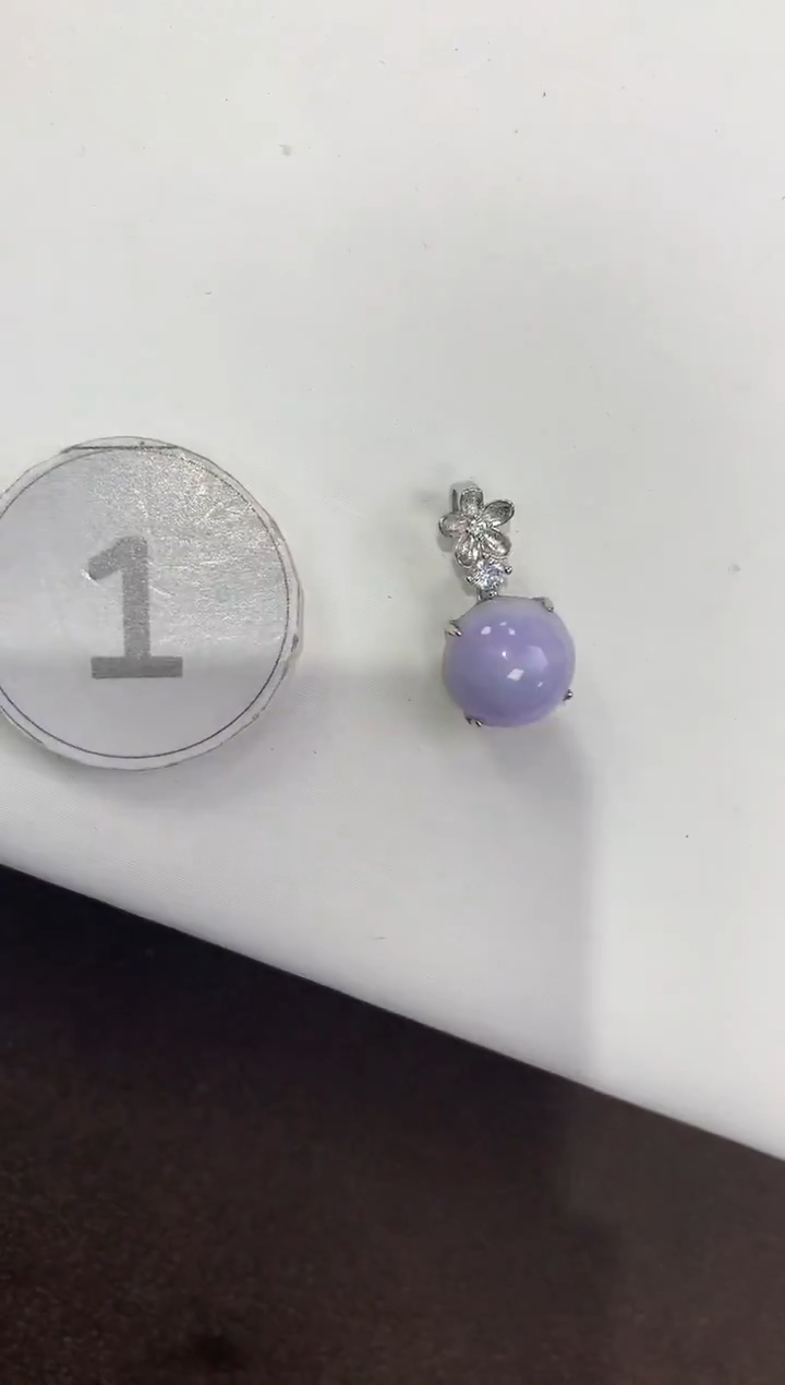 颈饰银S925镶嵌翡翠天然缅甸A货翡翠