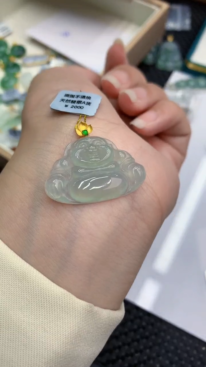 【闪购商品】翡翠颈饰18K金镶嵌            8