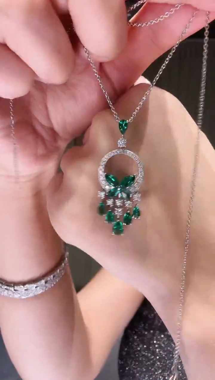 铂Pt950镶嵌项链钻石AY0376-PT-45