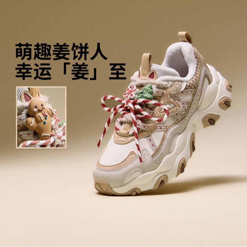 李宁迪士尼联名猫爪网红厚底潮流老爹鞋2025新款休闲增高运动女鞋