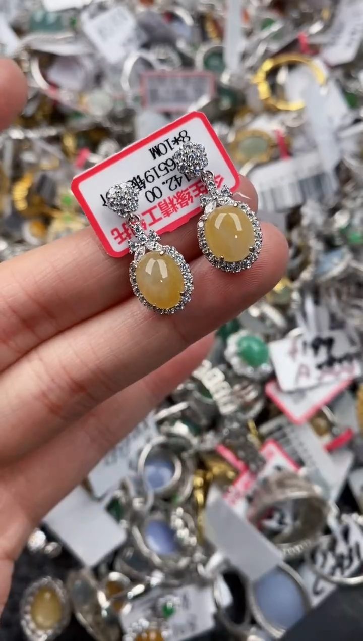 银S925镶嵌戒指翡翠888   3