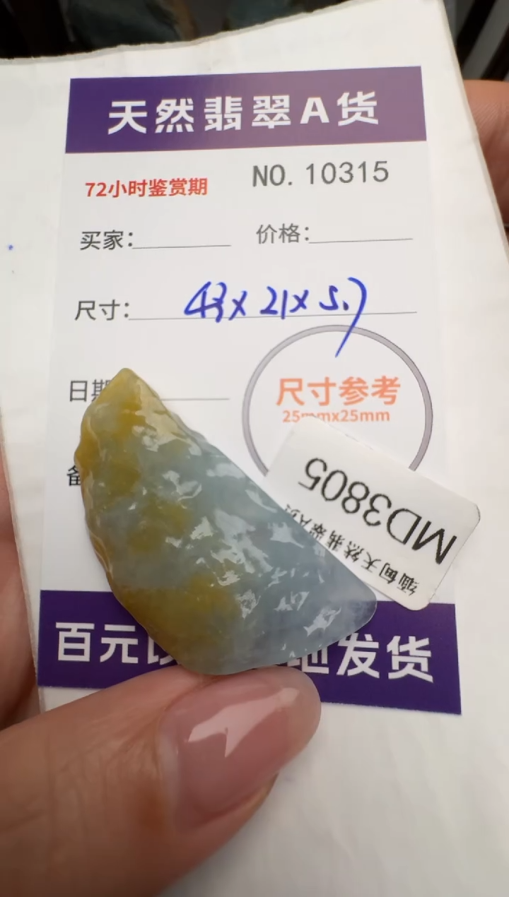【闪购商品】翡翠颈饰未镶嵌原石10315