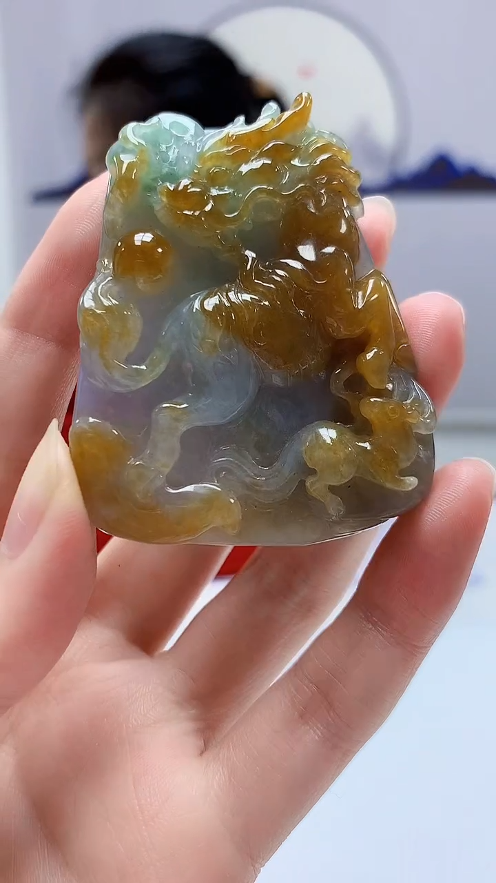 【闪购商品】定制翡翠未镶嵌4902zm-毛货挂件285