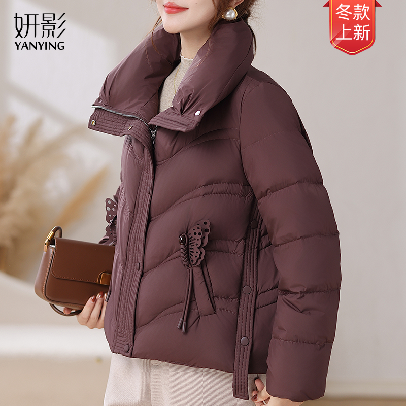 妍影冬季爆款90白鸭绒妈妈装羽绒服中年女装保暖气质百搭外套上衣