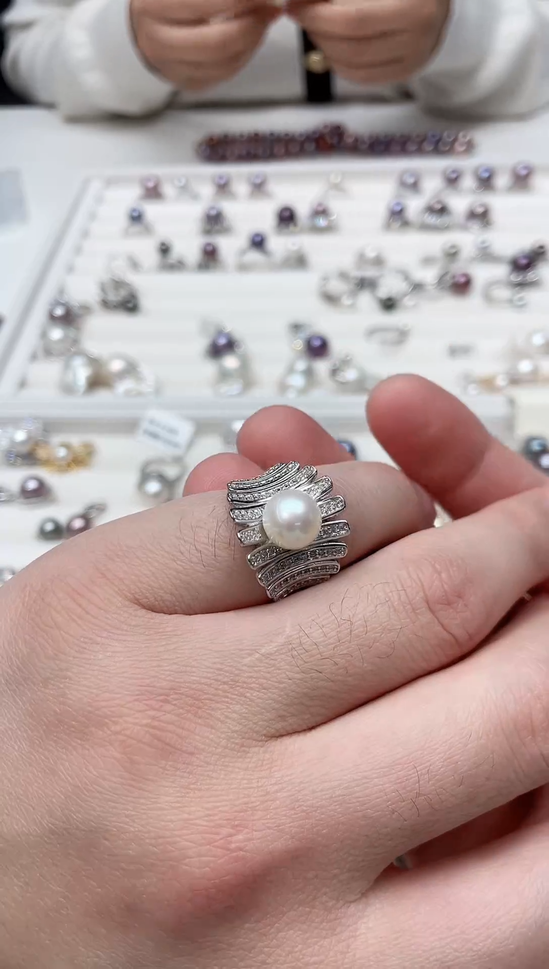 【闪购商品】淡水珍珠戒指银S925镶嵌戒指