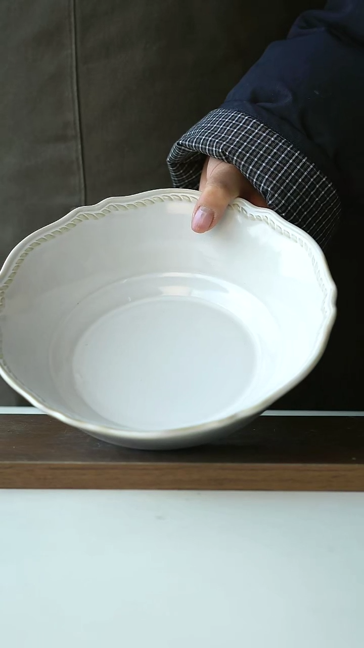 【闪购商品】陶瓷麦穗浮雕深盘21cm@4-2@