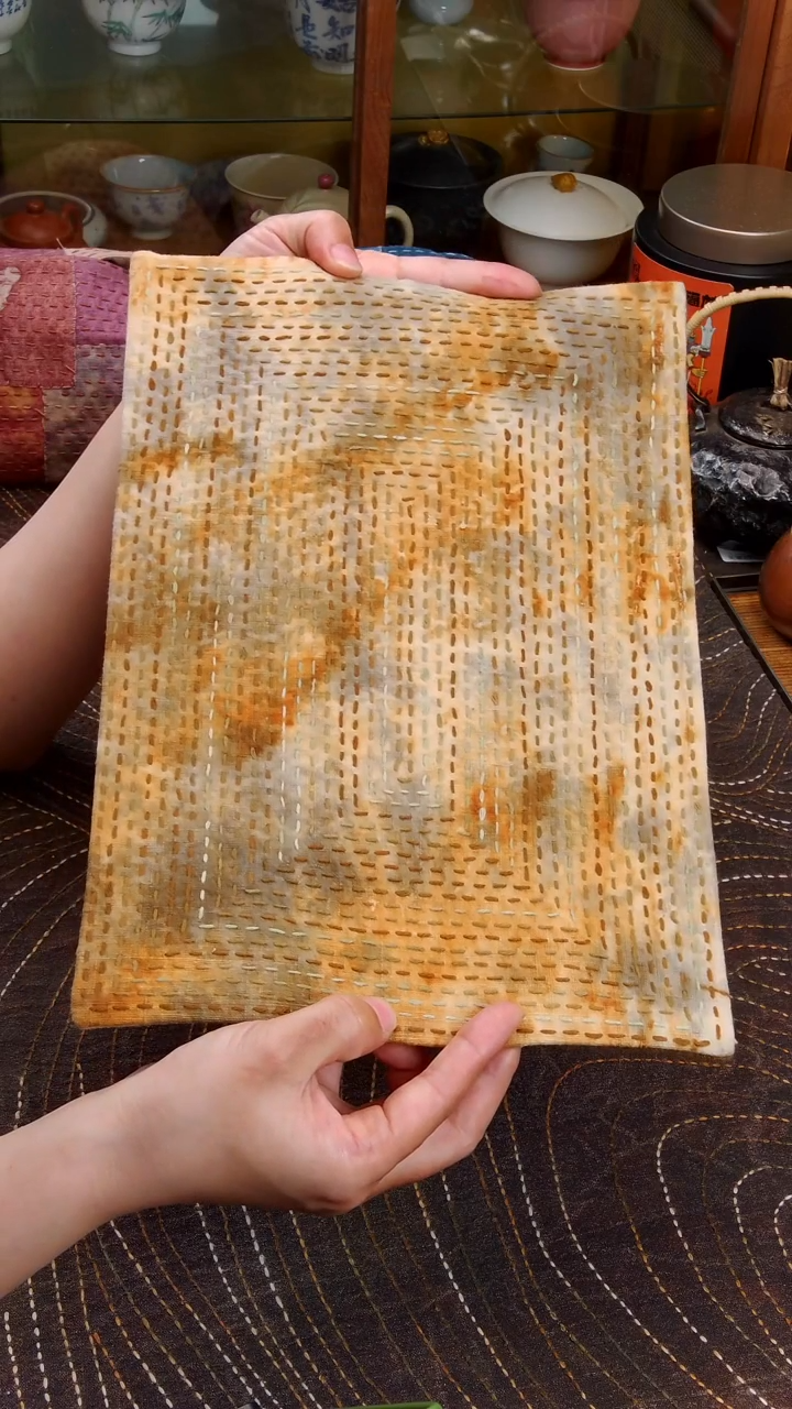 紫砂无 Cici手作刺子绣茶席-822