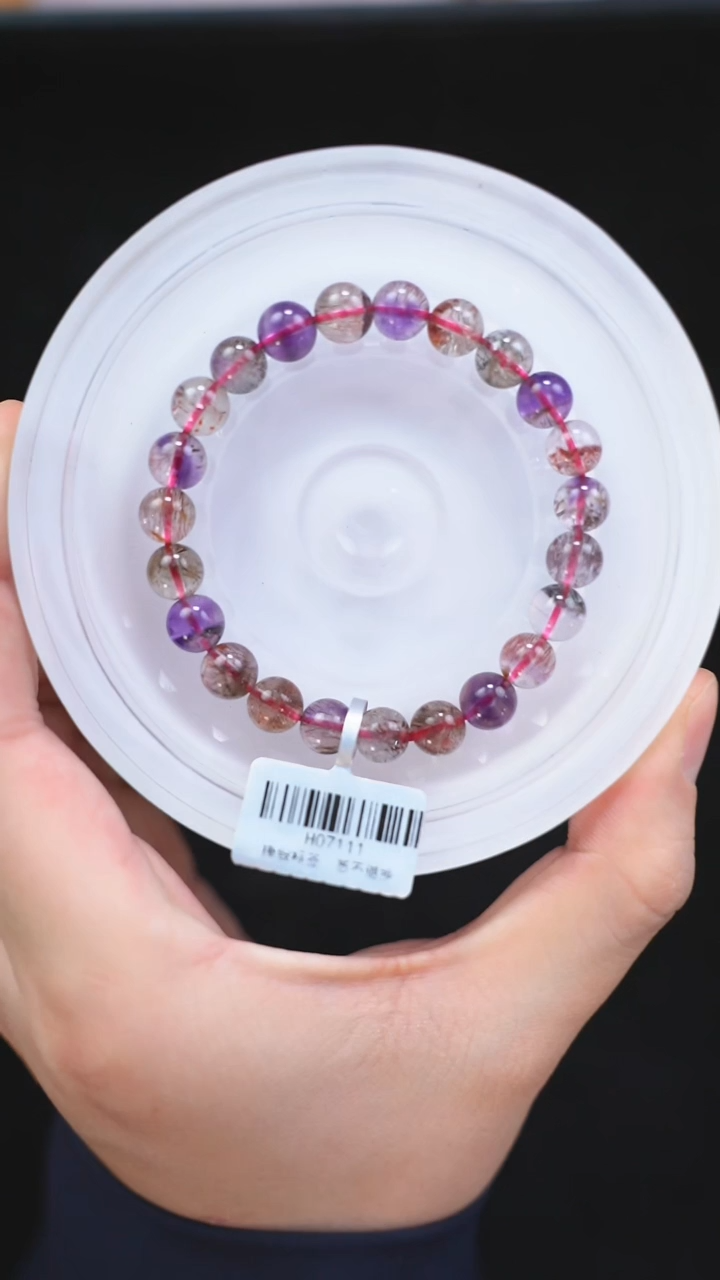【闪购商品】水晶手链未镶嵌d158 超七手链8mm+