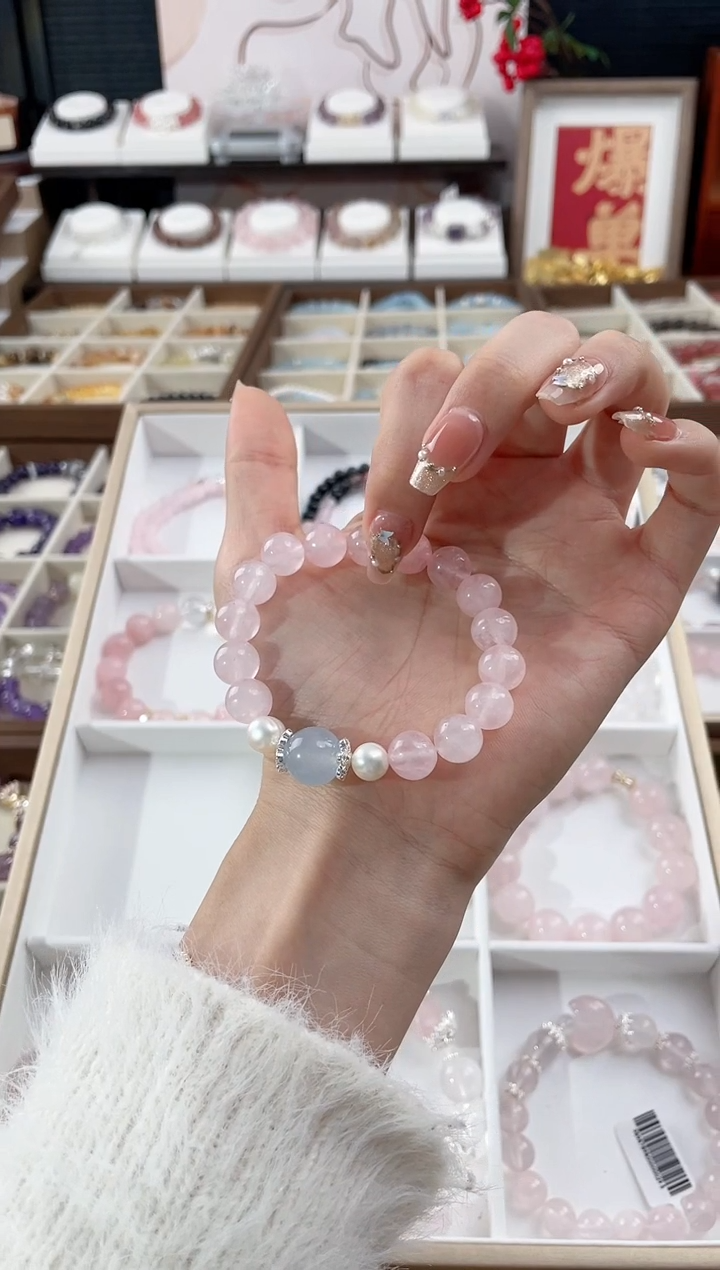 【闪购商品】水晶手链未镶嵌天然水晶单圈双圈素圈设计款气质