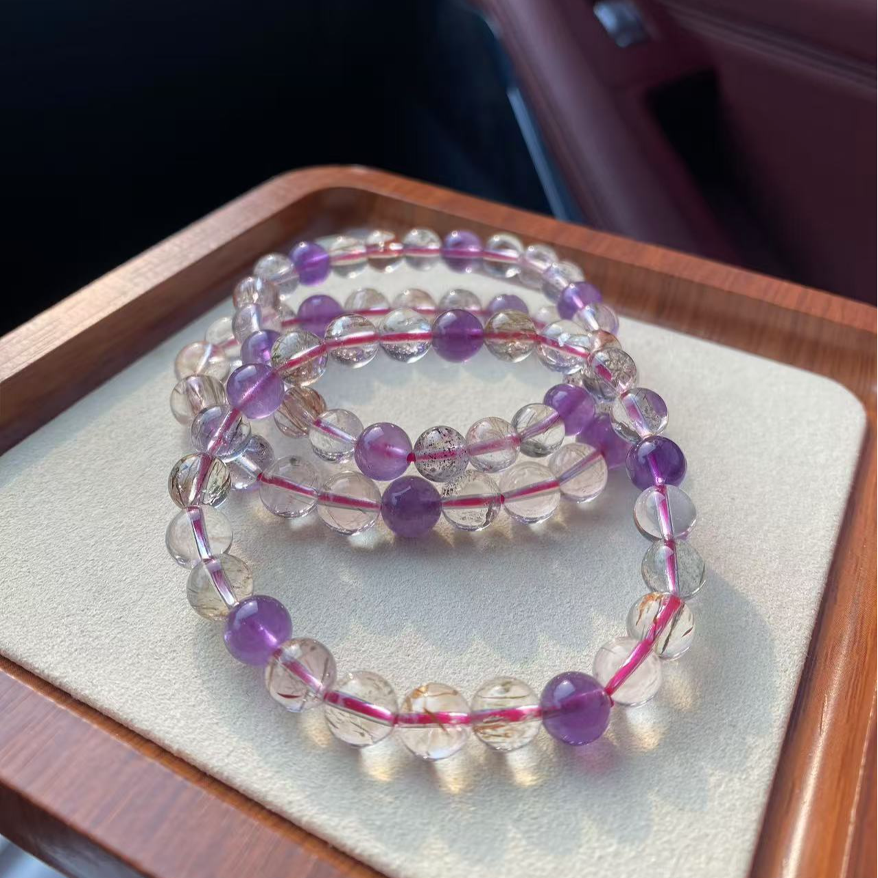 巴西超七水晶手串共生体超七多样性发其一【木槿花】109