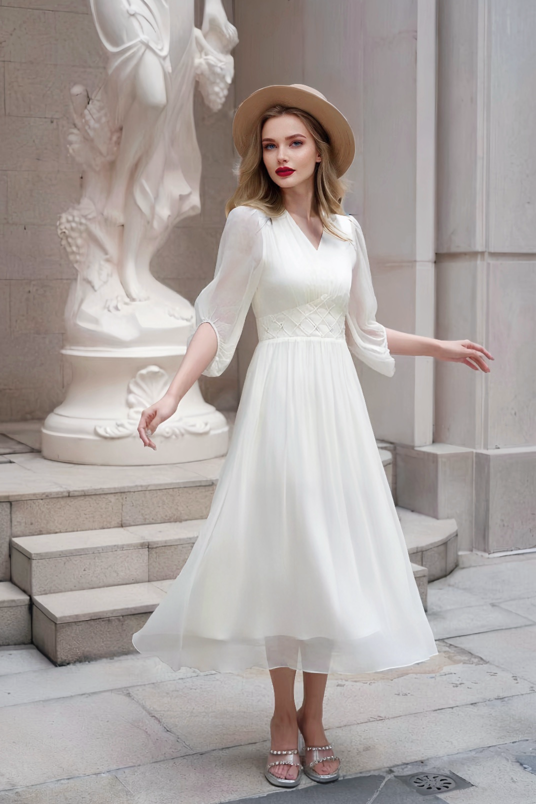 6085法婕西2025新款气质显瘦真丝连衣裙