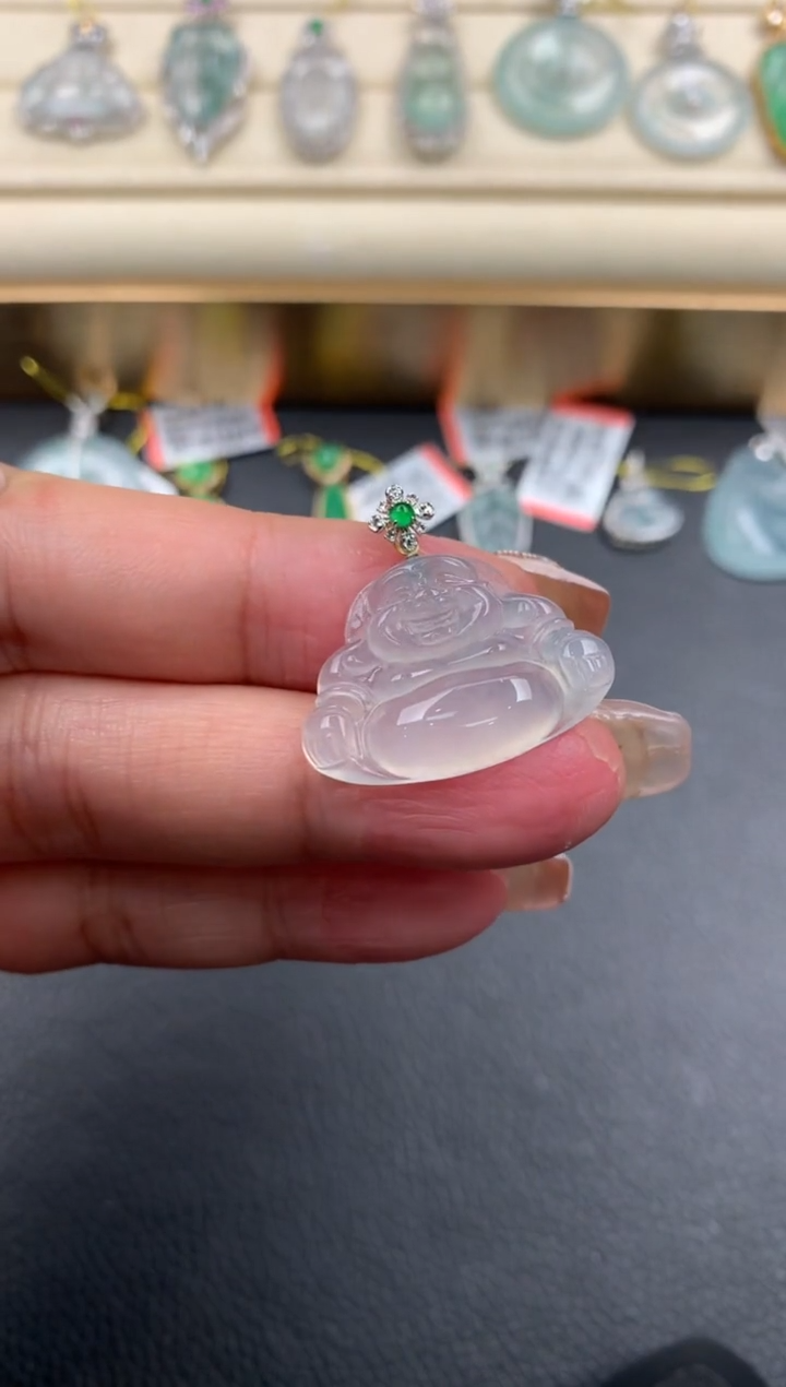 【闪购商品】翡翠颈饰18K金镶嵌D565