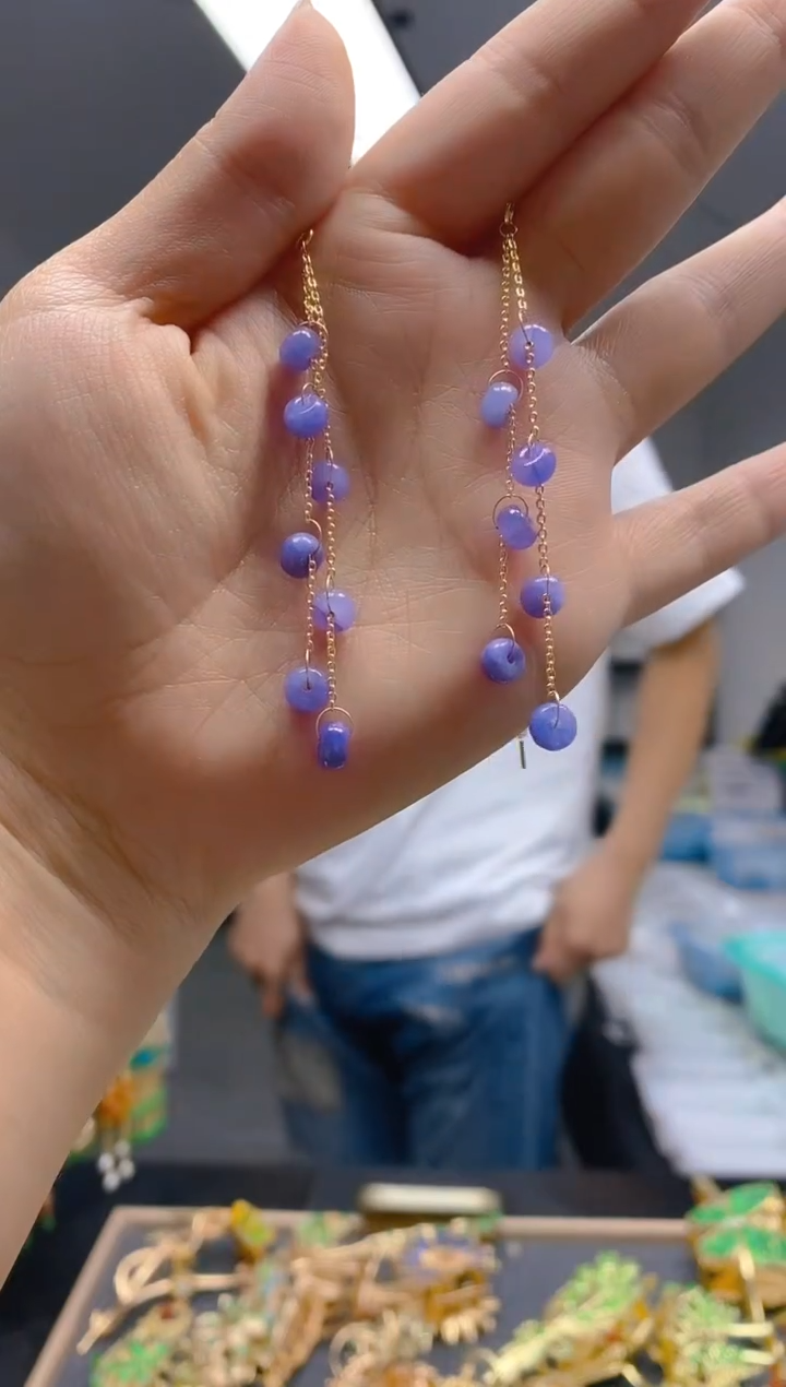 【闪购商品】翡翠耳饰合金0133翡翠耳线