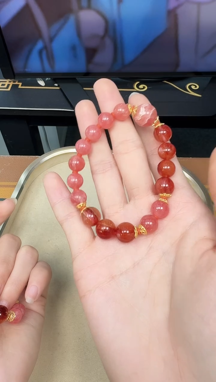 【闪购商品】菱锰矿（红纹石）J手串未镶嵌DIY多样式随机发一