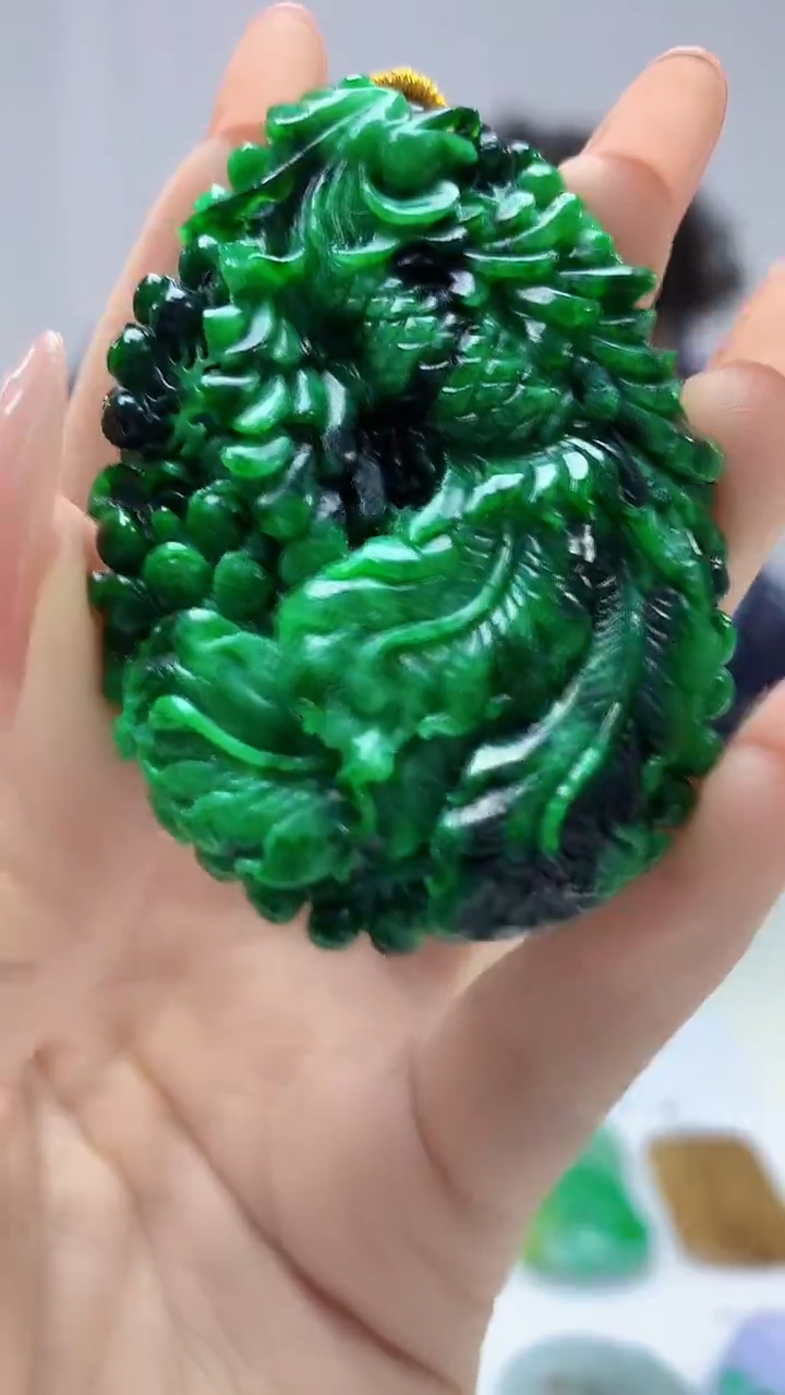 【闪购商品】定制翡翠未镶嵌4688DD-毛货挂件10