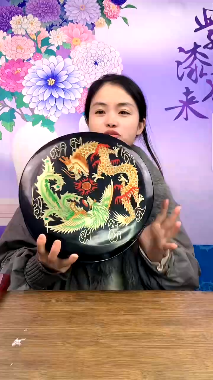 【闪购商品】彩绘龙凤戏珠攒盒