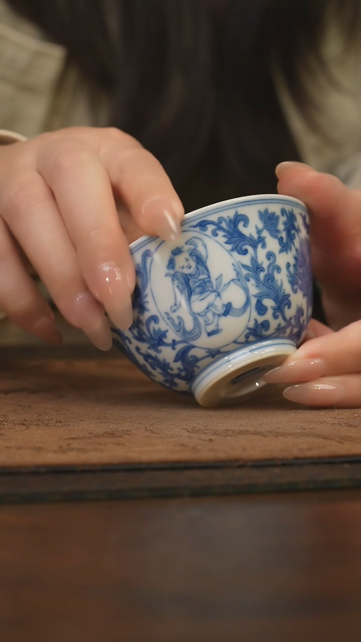 杯柴窑青花破价福利