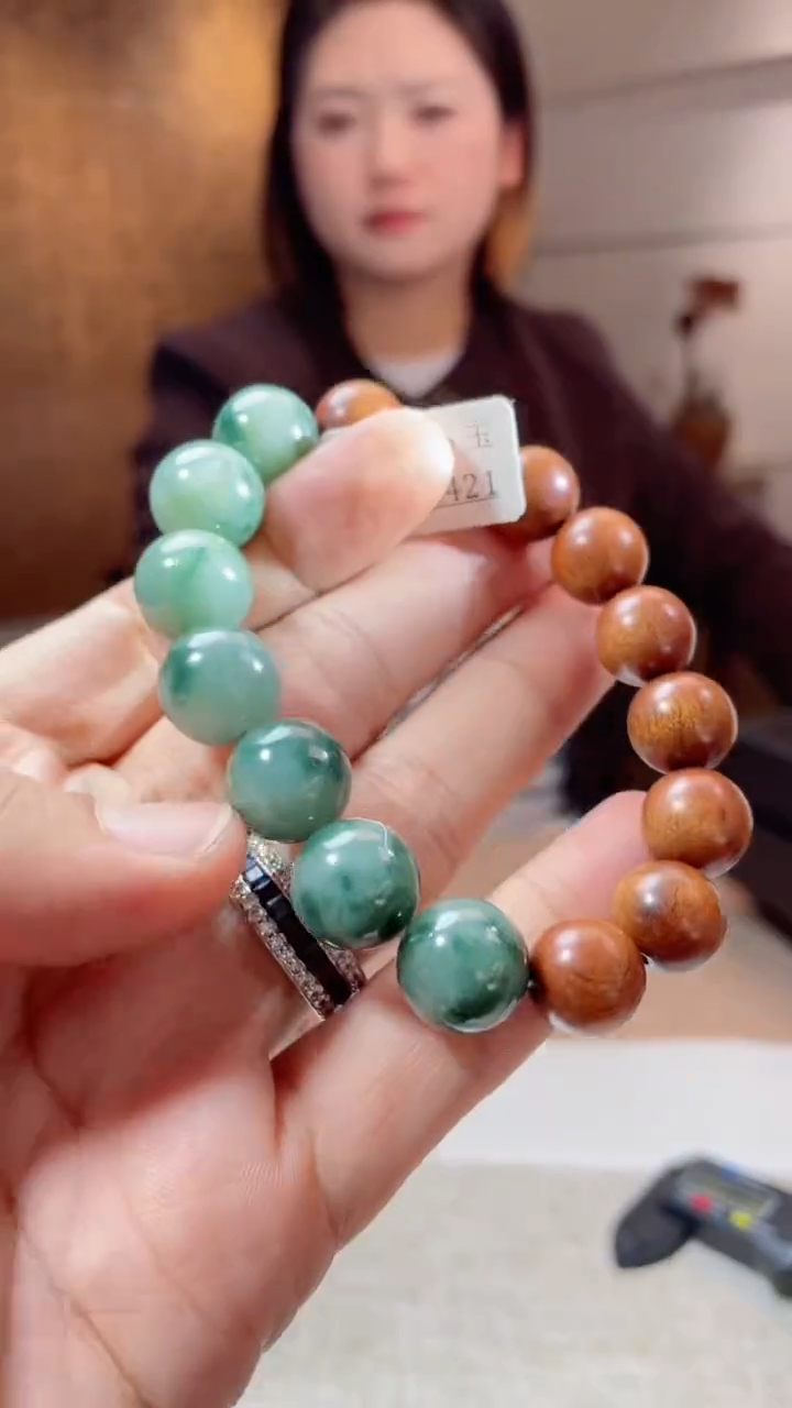 未镶嵌手链翡翠珠串