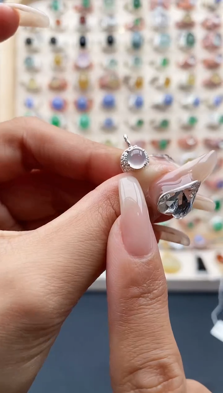 【闪购商品】翡翠戒指未镶嵌缅甸天然A货翡翠444   9+9