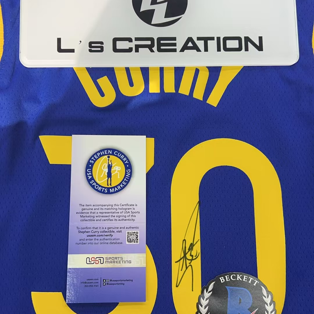 【亲签保真】库里sw亲签球衣带双证书（可定制装裱或礼盒）