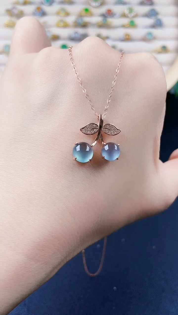 【闪购商品】翡翠颈饰银S925镶嵌341354211