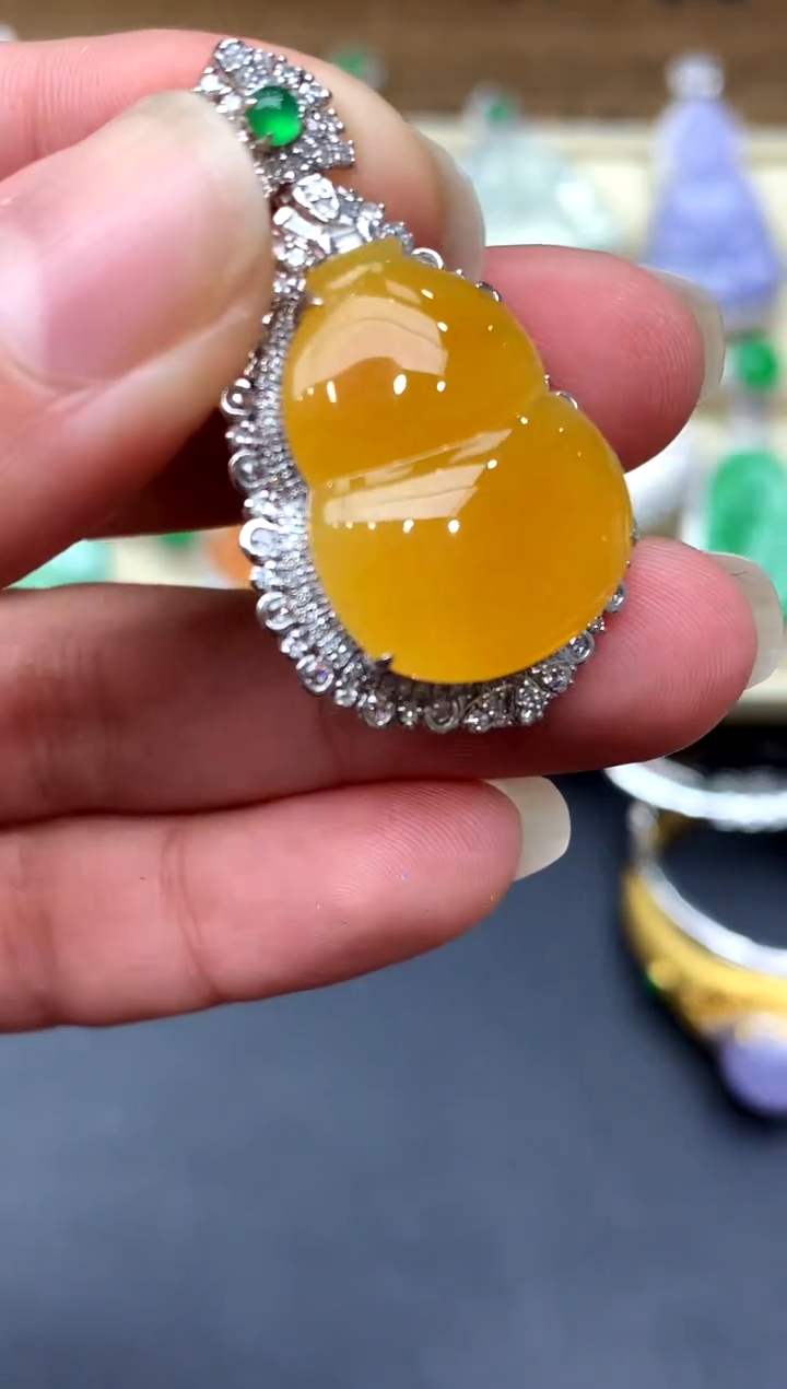 【闪购商品】翡翠颈饰18K金镶嵌418-中国好珍宝
