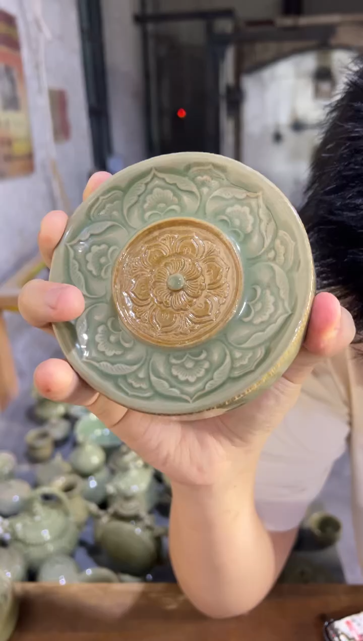 耀州窑宝相纹盖置
