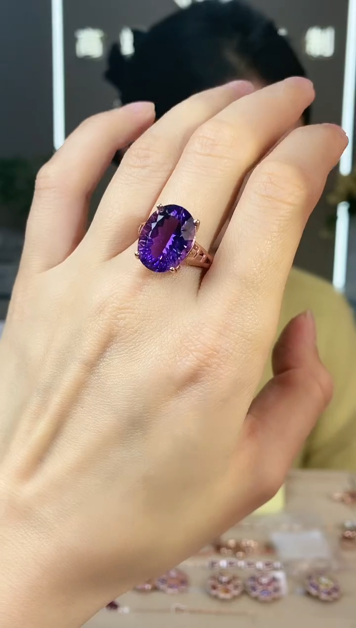 【闪购商品】紫晶手饰银S925镶嵌手饰