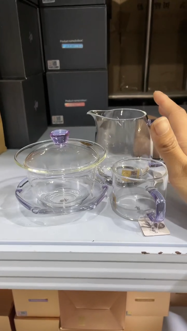 【闪购商品】禅语盖碗浅紫+澄然浅紫+清禾浅紫