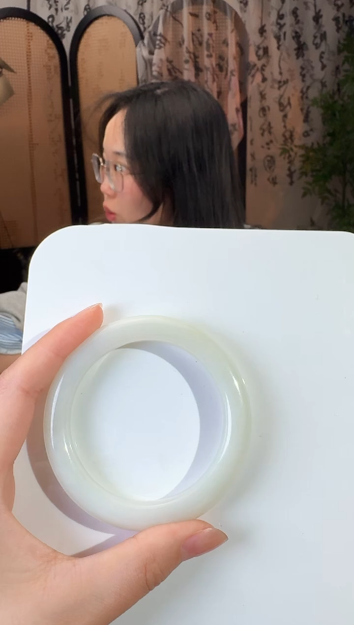 和田玉手镯未镶嵌圈口备注 