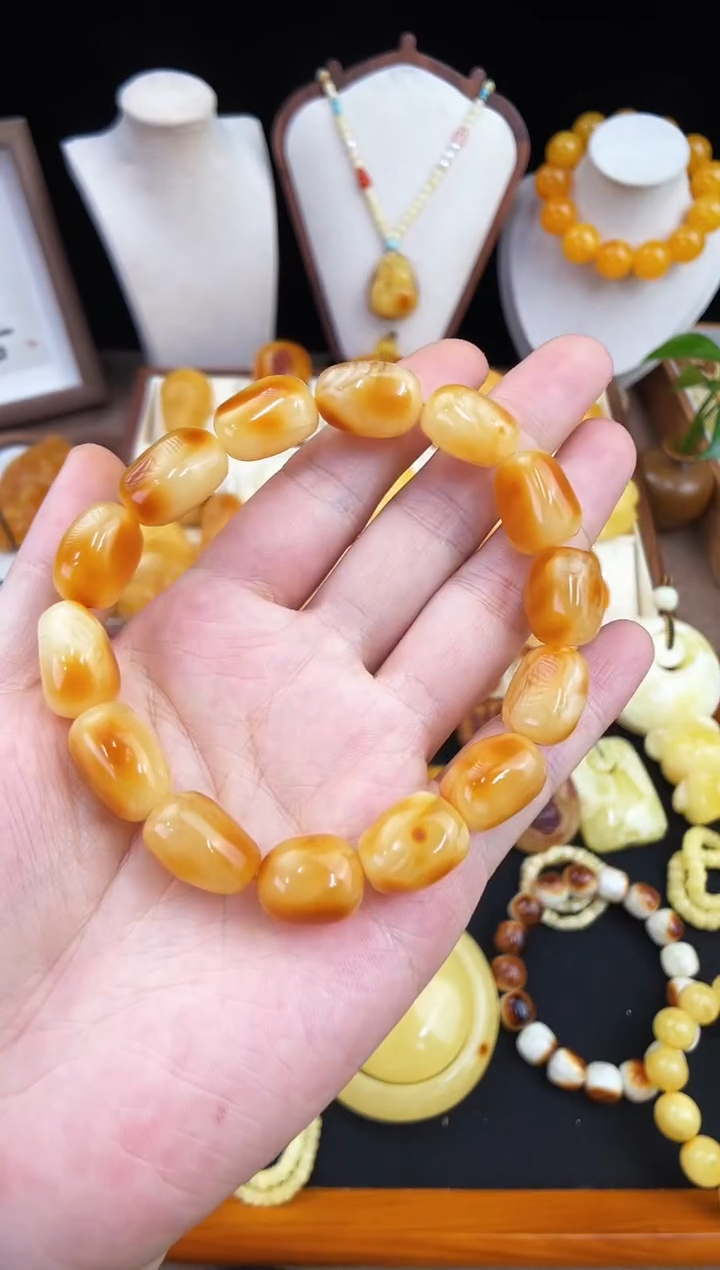 琥珀未镶嵌珠宝奇石柒月