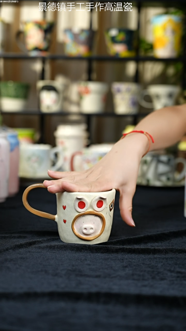 杯子景德镇手绘手持杯