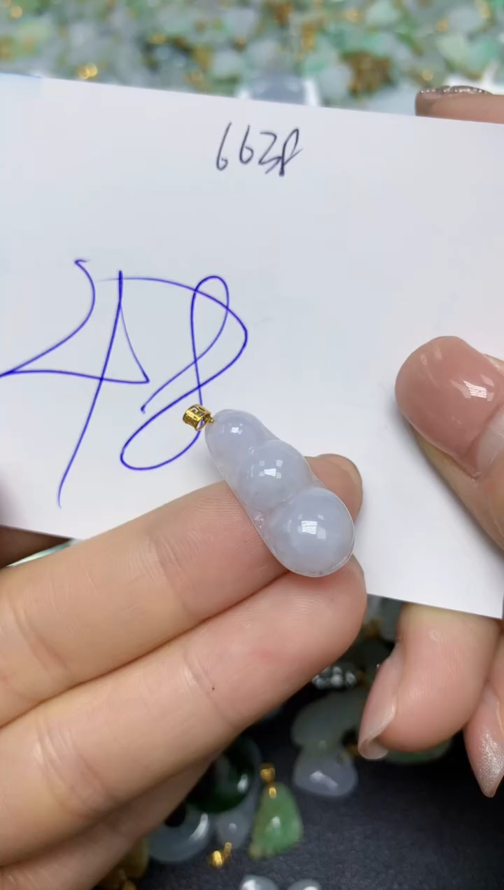 【闪购商品】翡翠挂件18K金镶嵌 天然翡翠A货