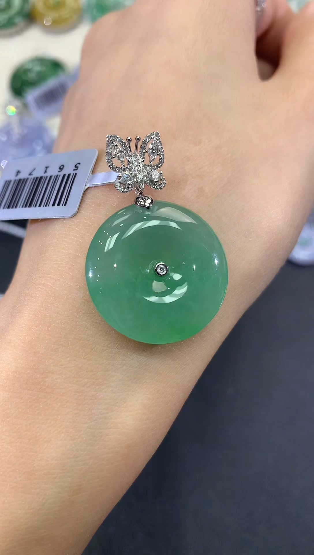 【闪购商品】翡翠吊坠(不含链)18K金镶嵌a91多样性一件发货