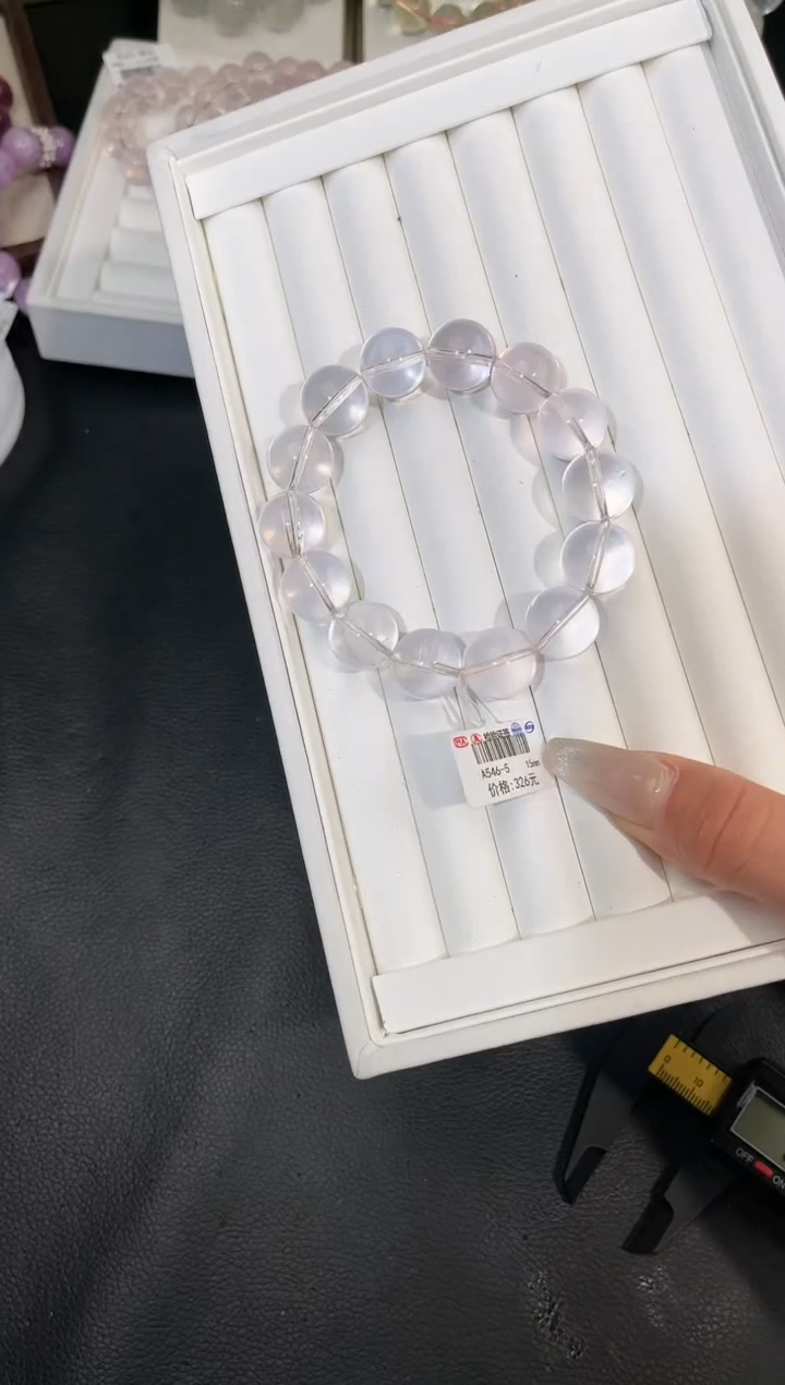 【闪购商品】水晶手链未镶嵌多样性发一白水15mm
