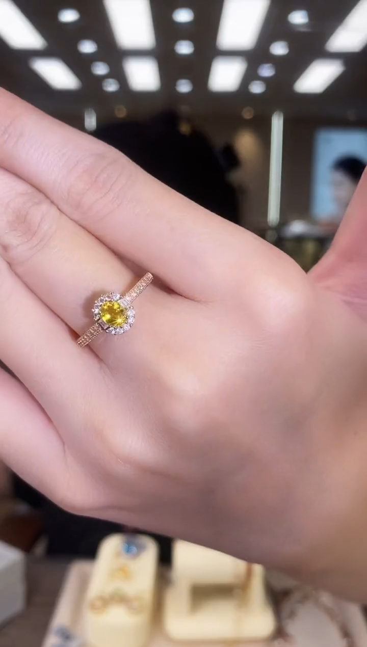 戒指蓝宝石银S925镶嵌09