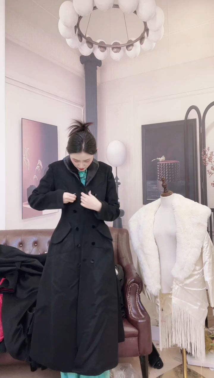 赫本风大衣-只有L码