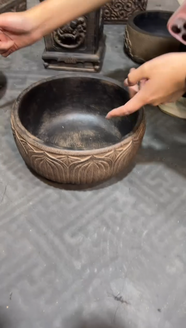 陶土【火山泥】莲韵盆
