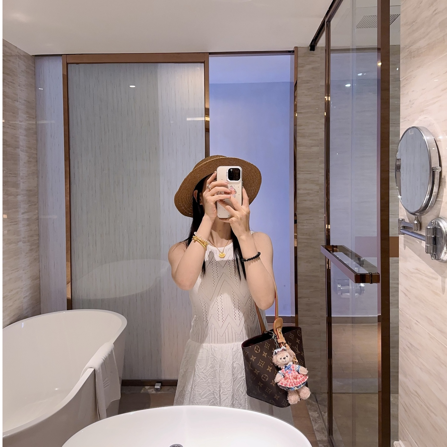 包包涂层帆布皮革手提单肩包老花印花可拆卸拉链配件徽瑕用品1