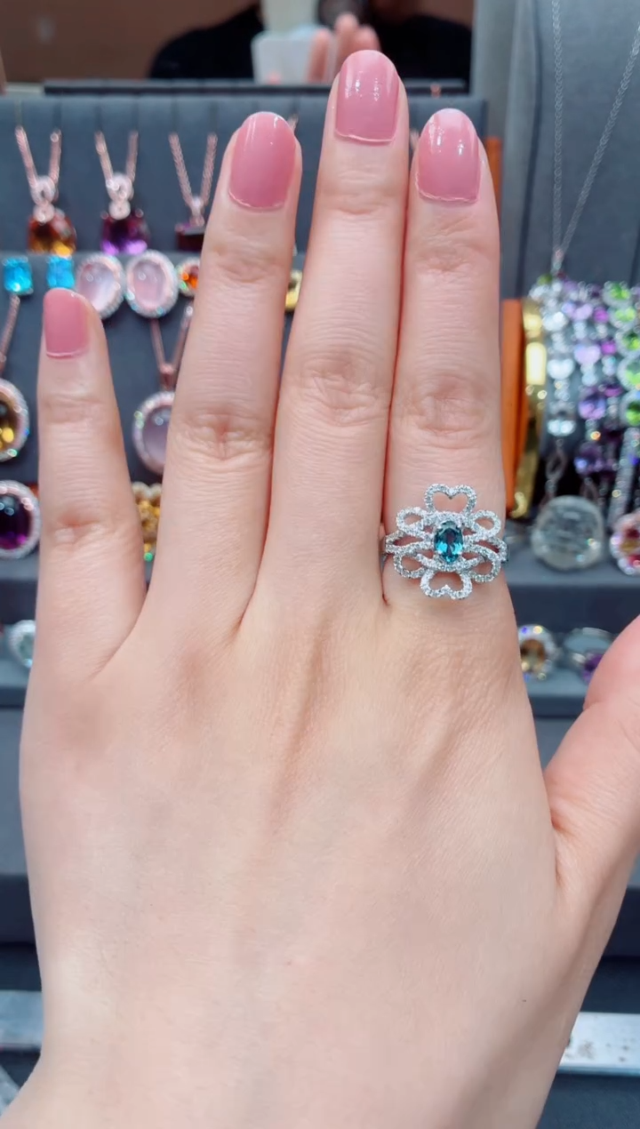 银S925镶嵌戒指水晶水晶戒指