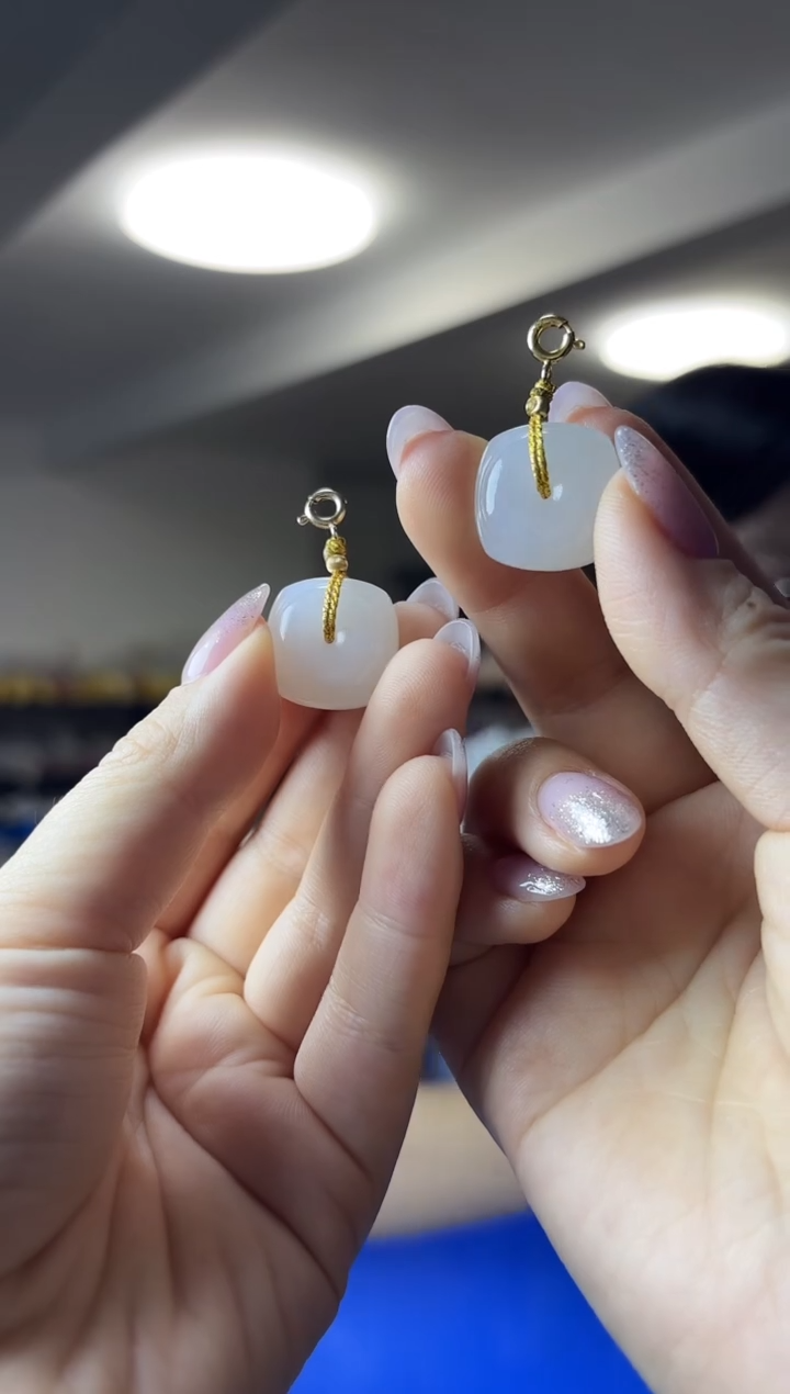 颈饰银S925镶嵌和田玉（多样性发一件）