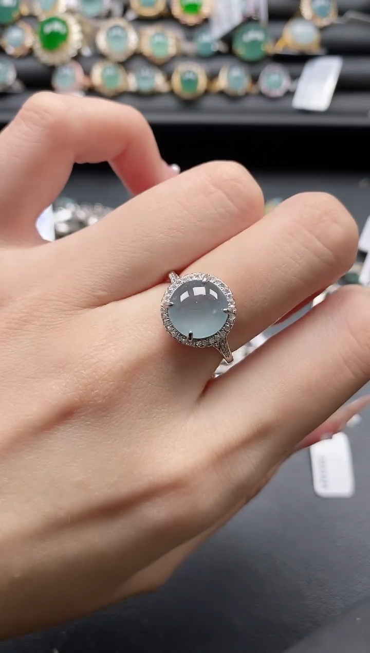 【闪购商品】翡翠戒指银S925镶嵌1111-