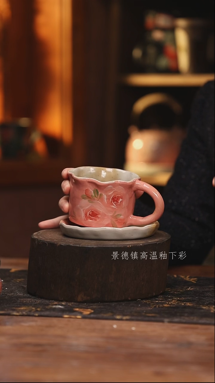 陶瓷景德镇高温釉下手绘陶瓷@L005@