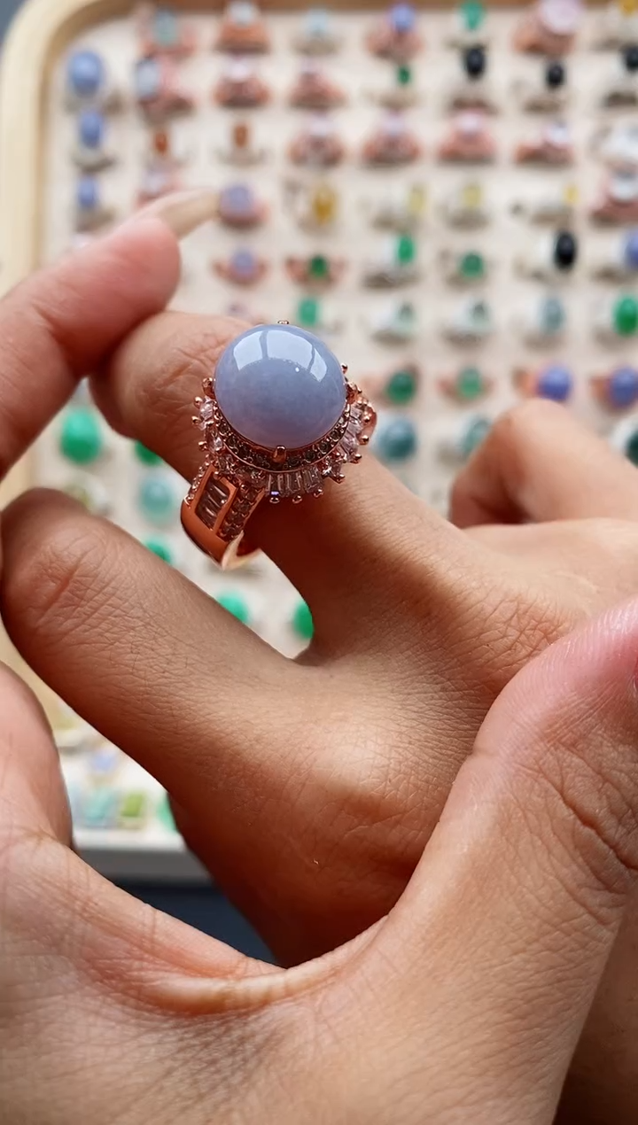 翡翠未镶嵌戒指缅甸天然A货翡翠22   10-3