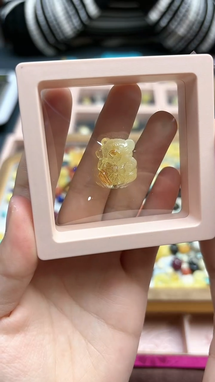 【闪购商品】蜜蜡裸石未镶嵌蜜蜡小熊配饰*1 YX